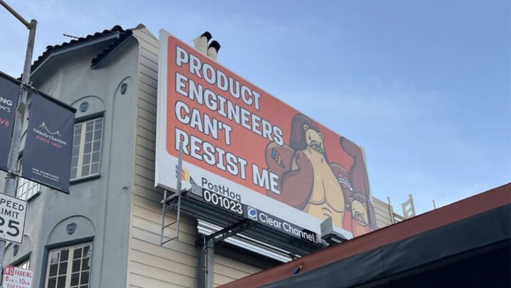 PosthHog can't resist me billboard