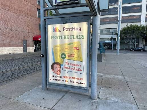 PosthHog bread and butter billboard